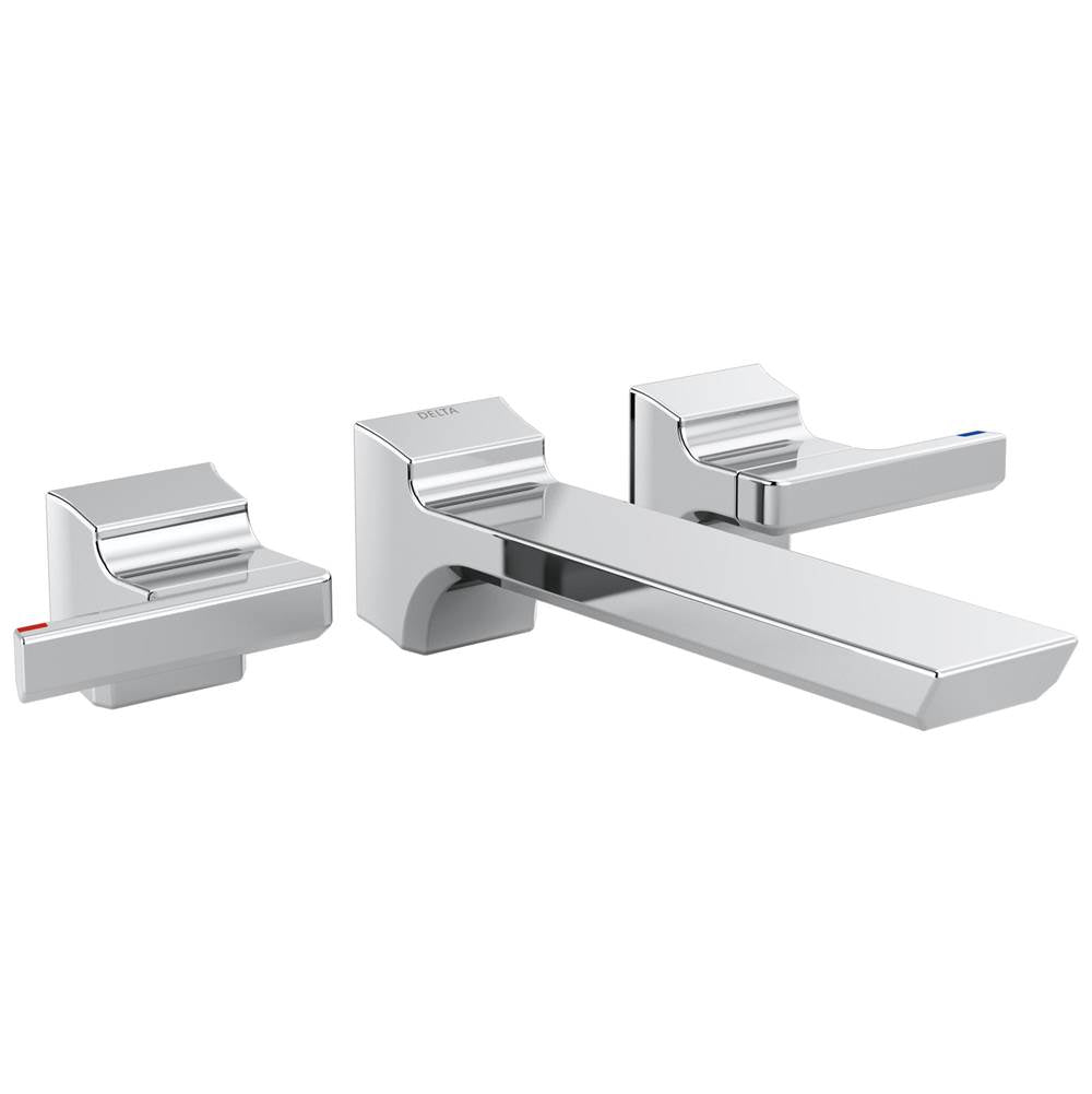 Delta Faucet - PivotalE Two Handle Wall Mount Bathroom Faucet Trim - LumicoatÂ® Chrome