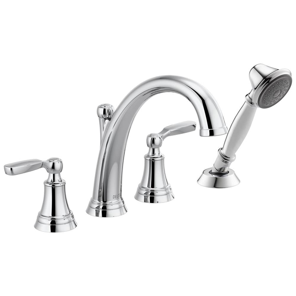 Delta Faucet - WoodhurstE Roman Tub with Handshower Trim - Chrome