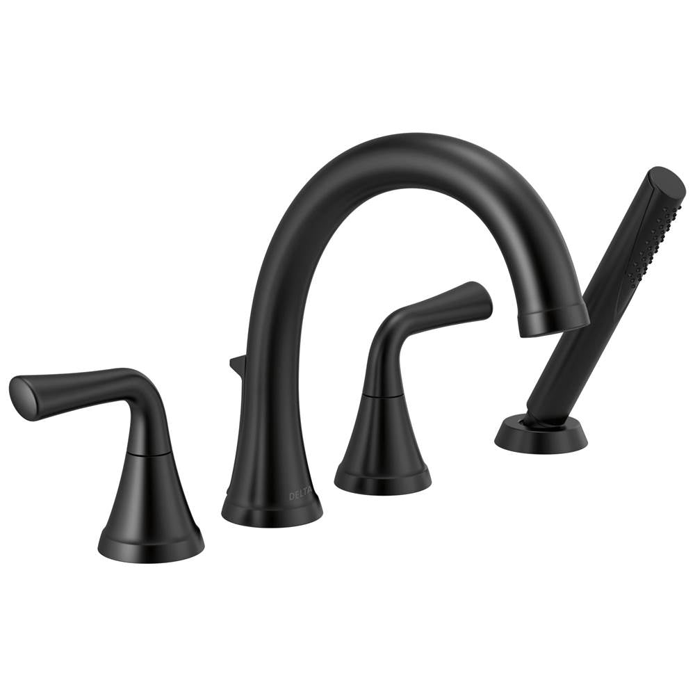 Delta Faucet - KayraE Roman Tub Trim with Hand Shower - Matte Black