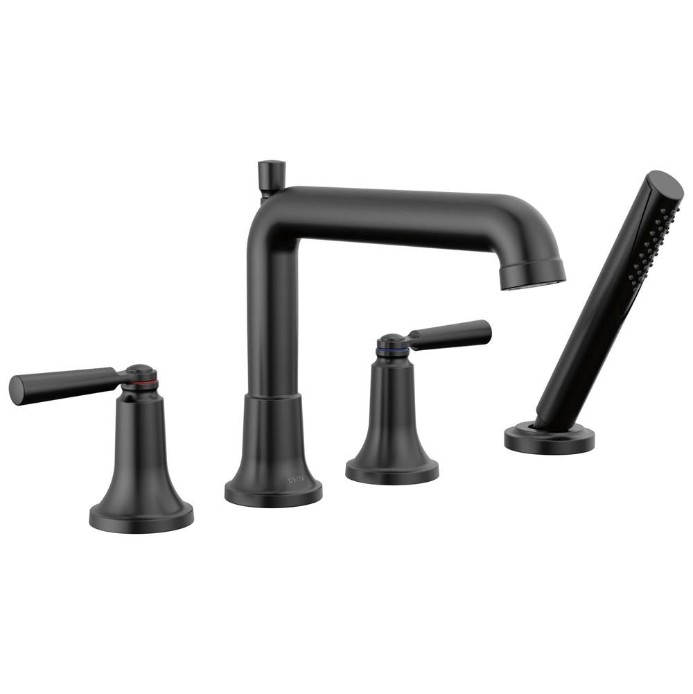 Delta Faucet - SaylorE Roman Tub Trim with Hand Shower - Matte Black