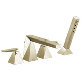 Delta Faucet - TrillianE Two-Handle Roman Tub Trim with Hand Shower - LumicoatÂ® Polished Nickel