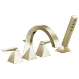 Delta Faucet - TrillianE Two-Handle Roman Tub Trim with Hand Shower - LumicoatÂ® Polished Nickel
