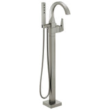 Delta Faucet - TrillianE Single Handle Floor Mount Tub Filler Trim - LumicoatÂ® Stainless