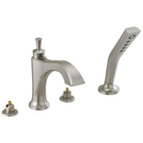 Delta Faucet - DorvalE Roman Tub with Hand Shower Trim - Less Handles - Stainless