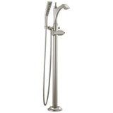 Delta Faucet - DorvalE Single Handle Floor Mount Tub Filler Trim - Less Handle - Stainless