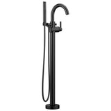 Trinsic Single Handle Floor Mount Tub Filler Trim with Hand Shower