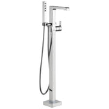 Delta Faucet - Ara Single Handle Floor Mount Tub Filler Trim with Hand Shower - Chrome