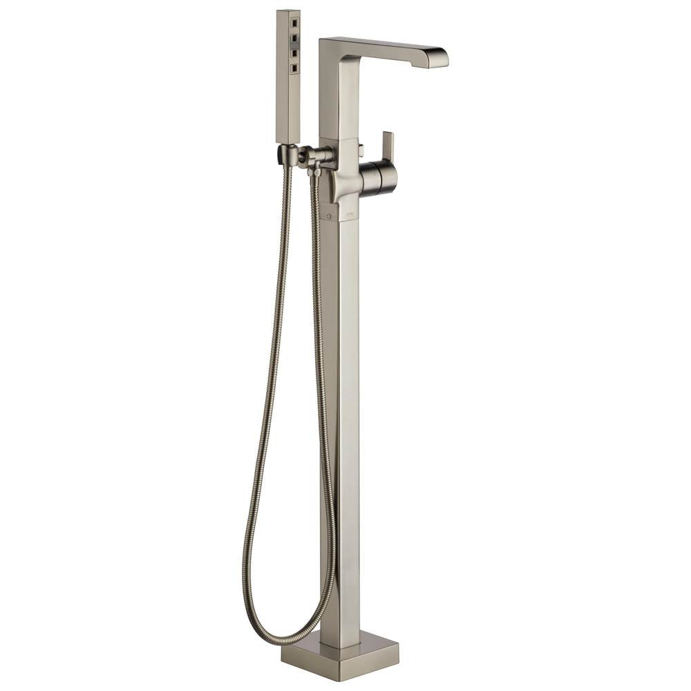 Delta Faucet - Ara Single Handle Floor Mount Tub Filler Trim with Hand Shower - Stainless