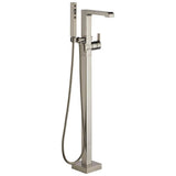 Delta Faucet - Ara Single Handle Floor Mount Tub Filler Trim with Hand Shower - Stainless