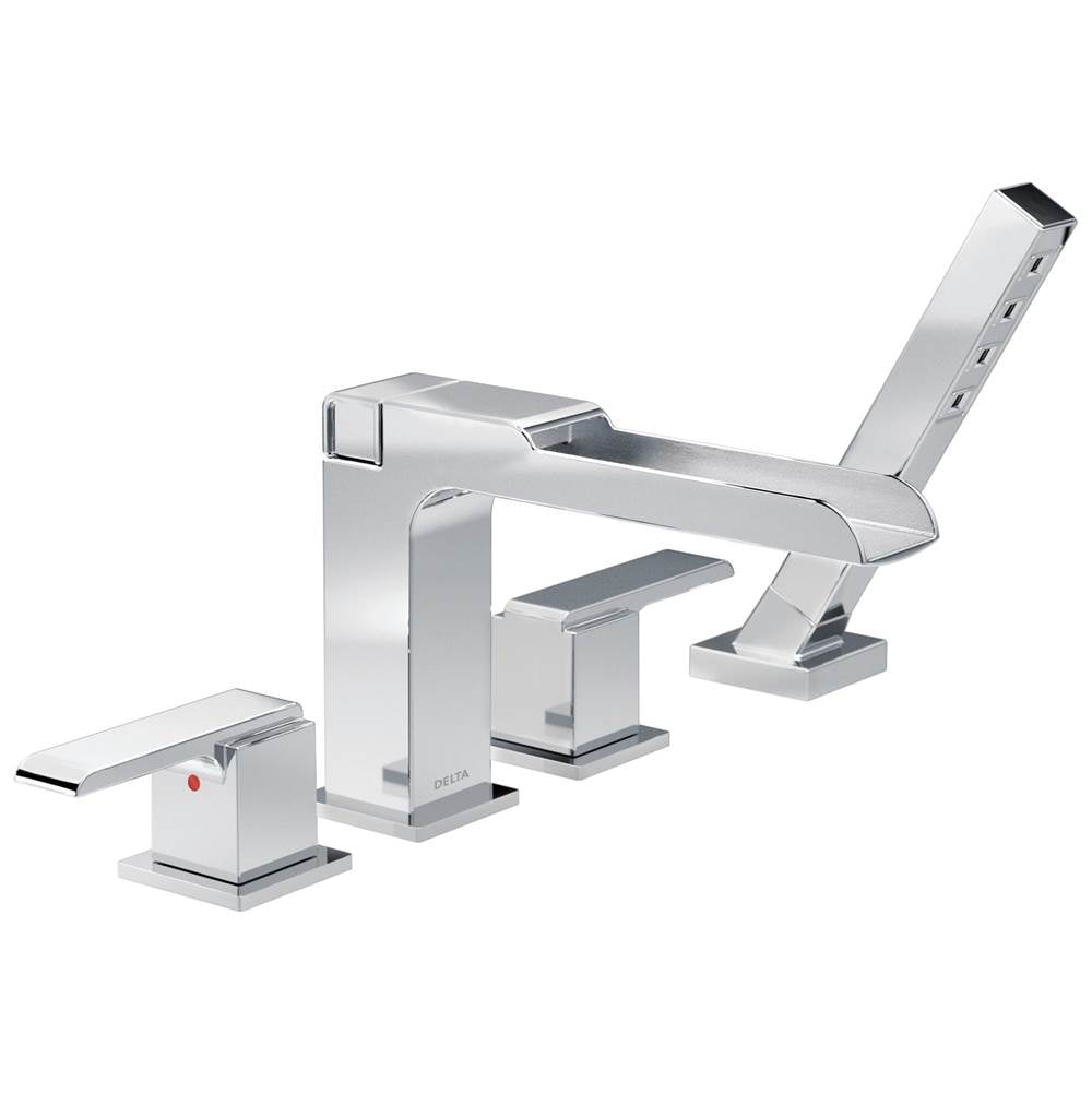 Delta Faucet - Ara Channel Roman Tub With Hand Shower Trim - Chrome