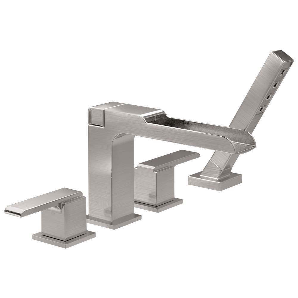 Ara Channel Roman Tub With Hand Shower Trim