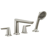 Delta Faucet - GaleonE 4-Hole Roman Tub Trim with Hand Shower - LumicoatÂ® Stainless