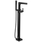 Delta Faucet - Zura Single Handle Floor Mount Tub Filler Trim with Hand Shower - Matte Black
