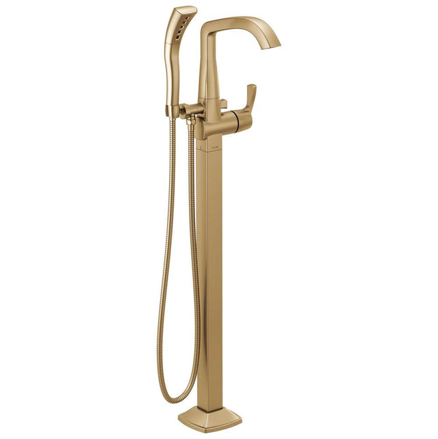 Delta Faucet - Stryke Floor Mount Tub Filler Trim - Lumicoat Champagne Bronze