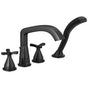 Delta Faucet - Stryke Four Hole Roman Tub Trim - Matte Black