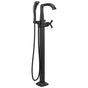 Delta Faucet - Stryke Single Handle Floor Mount Tub Filler Trim - Matte Black