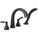 Delta Faucet - Stryke Four Hole Roman Tub Trim - Matte Black