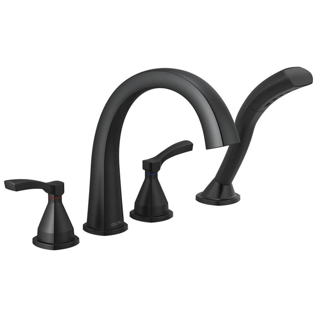 Delta Faucet - Stryke Four Hole Roman Tub Trim - Matte Black