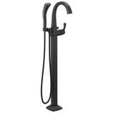 Delta Faucet - Stryke Single Handle Floor Mount Tub Filler Trim - Matte Black