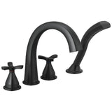 Delta Faucet - Stryke Four Hole Roman Tub Trim - Matte Black