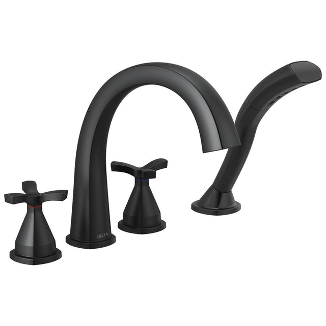 Delta Faucet - Stryke Four Hole Roman Tub Trim - Matte Black