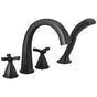 Delta Faucet - Stryke Four Hole Roman Tub Trim - Matte Black