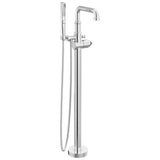 Delta Faucet - BroderickE Floor Mount Tub Filler Trim- Less Handle - LumicoatÂ® Chrome