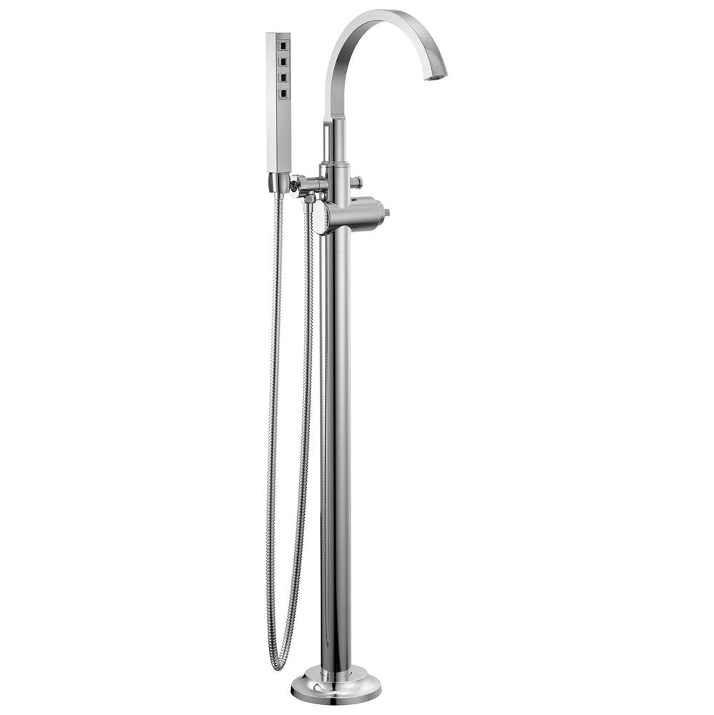 Delta Faucet - TetraE Floor Mount Tub Filler Trim - LumicoatÂ® Chrome