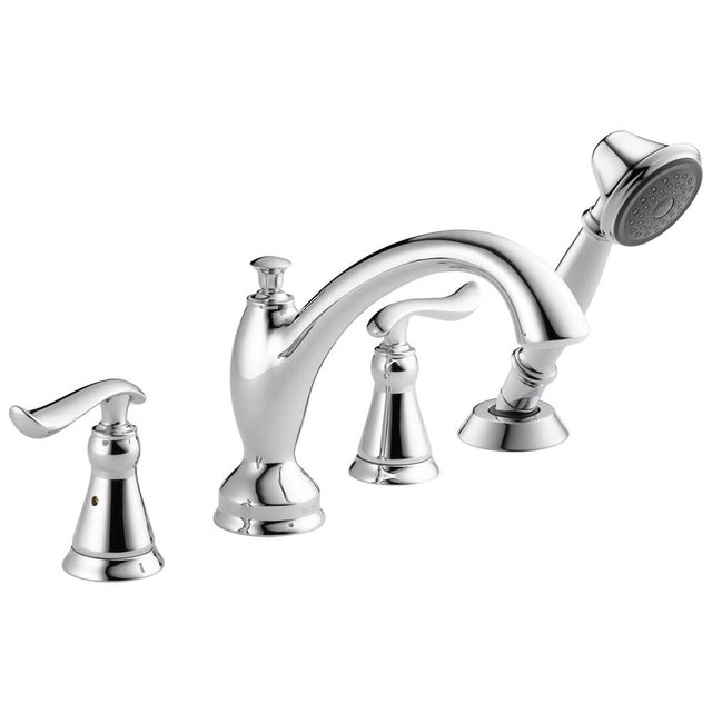 Delta Faucet - LindenE Roman Tub with Hand Shower Trim - Chrome
