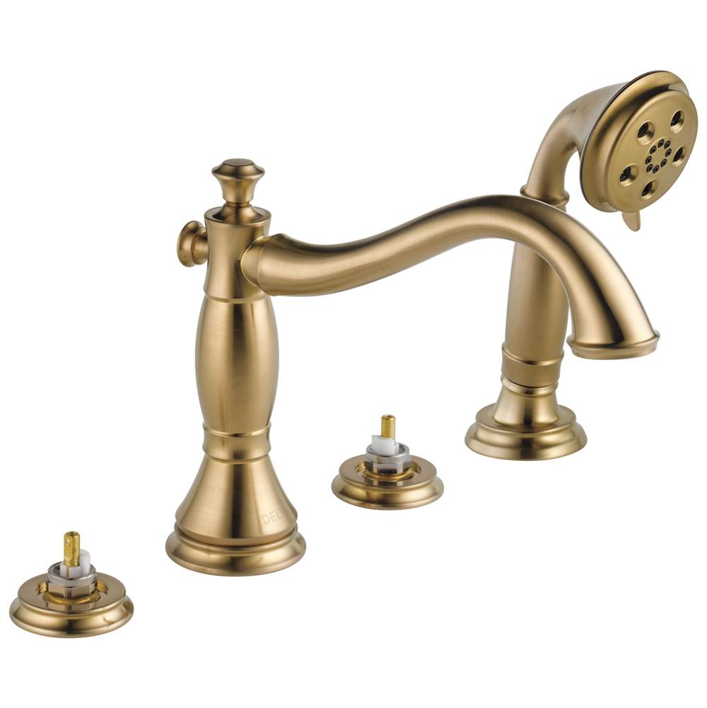 Delta Faucet - CassidyE Roman Tub with Hand Shower Trim - Less Handles - Champagne Bronze