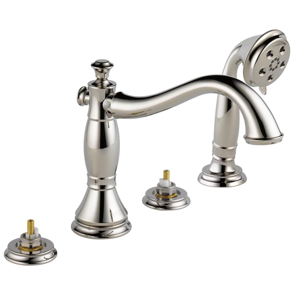 Delta Faucet - CassidyE Roman Tub with Hand Shower Trim - Less Handles - Polished Nickel