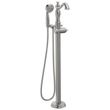Delta Faucet - CassidyE Single Handle Floor Mount Tub Filler Trim with Hand Shower - Less Handle - Stainless