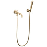 Delta Faucet - BroderickE Wall Mount Tub Filler Trim with Hand Shower - Less Handles - LumicoatÂ® Champagne Bronze
