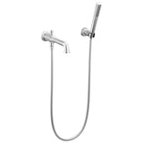 Delta Faucet - BroderickE Wall Mount Tub Filler Trim with Hand Shower - Less Handles - LumicoatÂ® Chrome