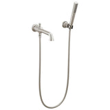 Delta Faucet - BroderickE Wall Mount Tub Filler Trim with Hand Shower - Less Handles - LumicoatÂ® Stainless