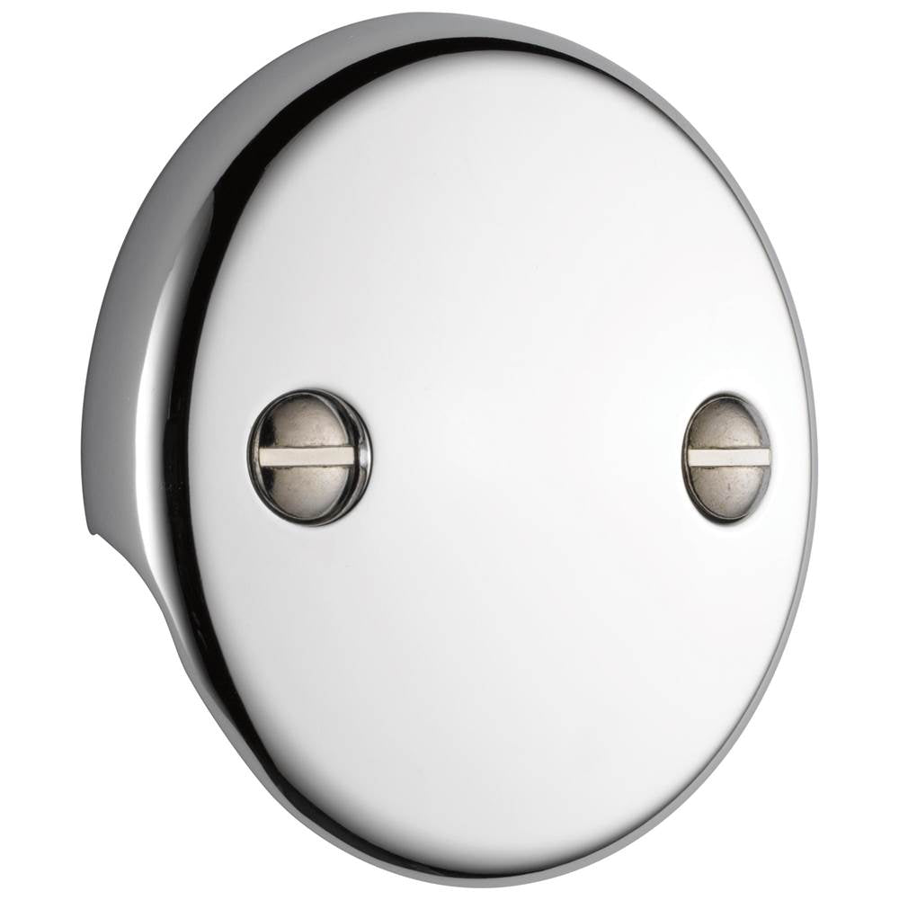 Delta Faucet - Universal Showering Components Overflow Plate - 2 Hole Tub Drain - Chrome