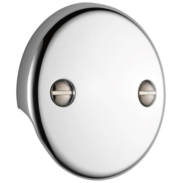 Delta Faucet - Universal Showering Components Overflow Plate - 2 Hole Tub Drain - Chrome
