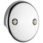 Delta Faucet - Universal Showering Components Overflow Plate - 2 Hole Tub Drain - Chrome