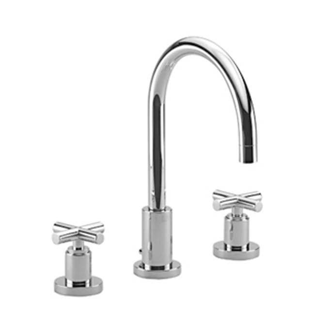 Dornbracht - Tara Three-Hole Lavatory Mixer With Drain In Dark Platinum Matte - Dark platinum matte