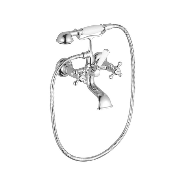 Dornbracht - Tub Mixer For Wall-Mounted Installation With Hand Shower Set In Durabrass - Durabrass