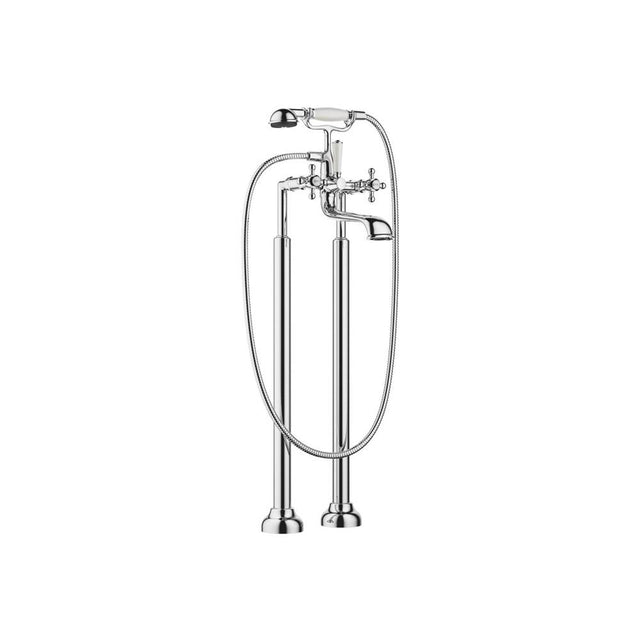 Dornbracht - Madison Two-Hole Tub Mixer For Freestanding Installation With Hand Shower Set In Polished Chrome - Polished Chrome