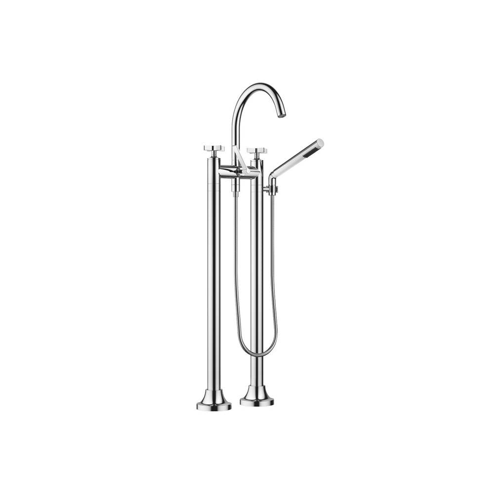 Dornbracht - VAIA Two-Hole Tub Mixer For Freestanding Installation With Hand Shower Set In Platinum - Platinum