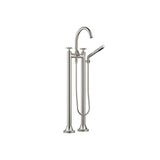 Dornbracht - VAIA Two-Hole Tub Mixer For Freestanding Installation With Hand Shower Set In Platinum Matte - Platinum Matte