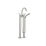 Dornbracht - VAIA Two-Hole Tub Mixer For Freestanding Installation With Hand Shower Set In Platinum Matte - Platinum Matte