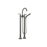 Dornbracht - VAIA Two-Hole Tub Mixer For Freestanding Installation With Hand Shower Set In Dark Platinum Matte - Dark platinum matte
