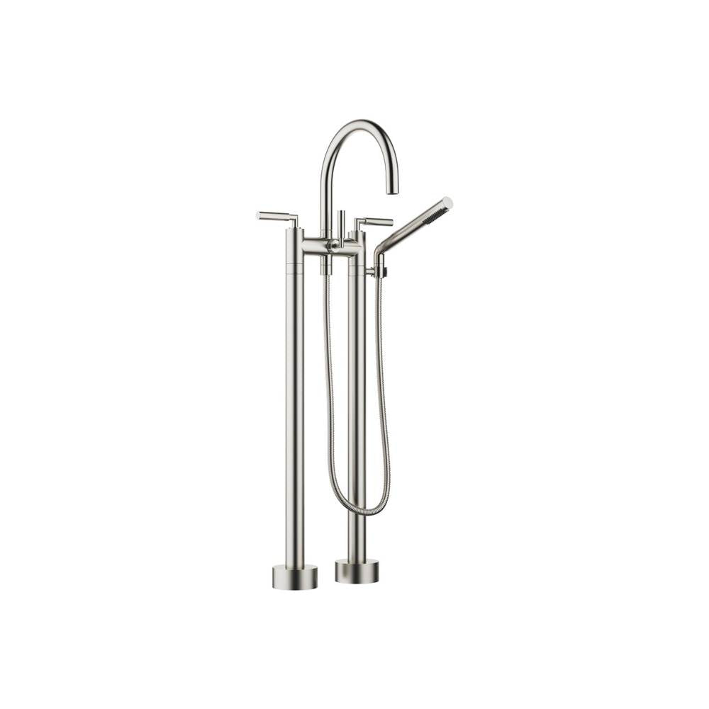 Dornbracht - Tara Two-Hole Tub Mixer For Freestanding Installation With Hand Shower Set In Platinum Matte - Platinum Matte