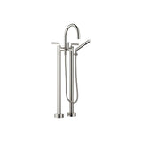 Dornbracht - Tara Two-Hole Tub Mixer For Freestanding Installation With Hand Shower Set In Platinum - Platinum