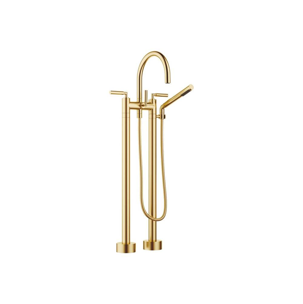 Dornbracht - Tara Two-Hole Tub Mixer For Freestanding Installation With Hand Shower Set In Brushed Durabrass - Brushed Durabrass
