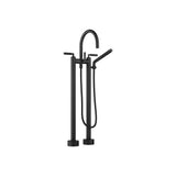 Dornbracht - Tara Two-Hole Tub Mixer For Freestanding Installation With Hand Shower Set In Black Matte - Black Matte