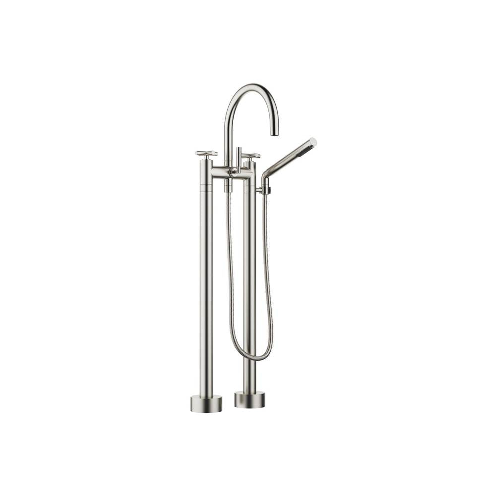 Dornbracht - Tara Two-Hole Tub Mixer For Freestanding Installation With Hand Shower Set In Platinum Matte - Platinum Matte